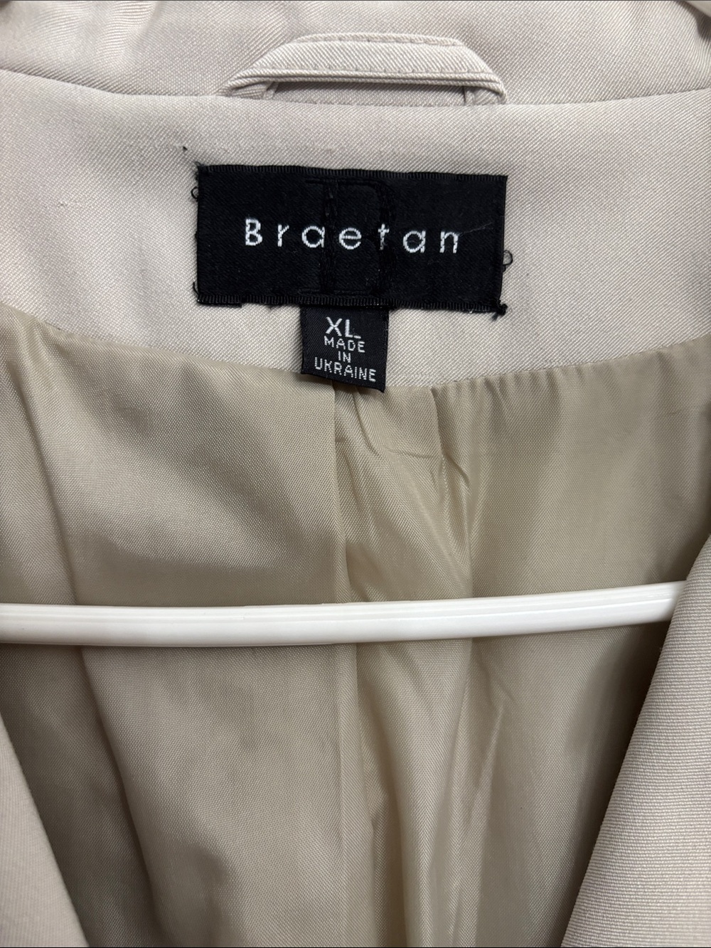 Braetan Light Beige Tailored Jacket Size XL - Picture 2 of 8